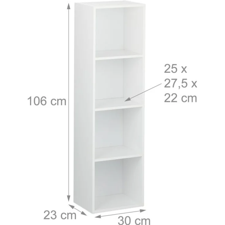 Weißes Bücherregal – Bild 4