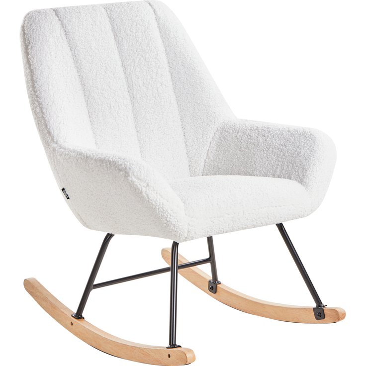 Schaukelsessel KINNO Bouclé Cremeweiß – Bild 4