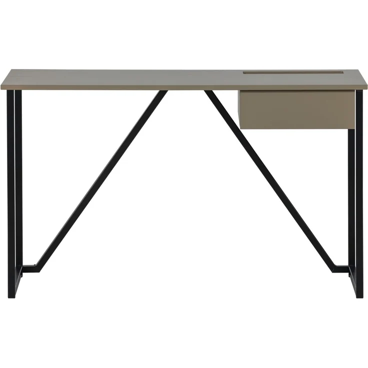 Schreibtisch New Julius aus Kiefernholz FSC, modern mit Schublade, Braun, 126 x 53 cm – Bild 3