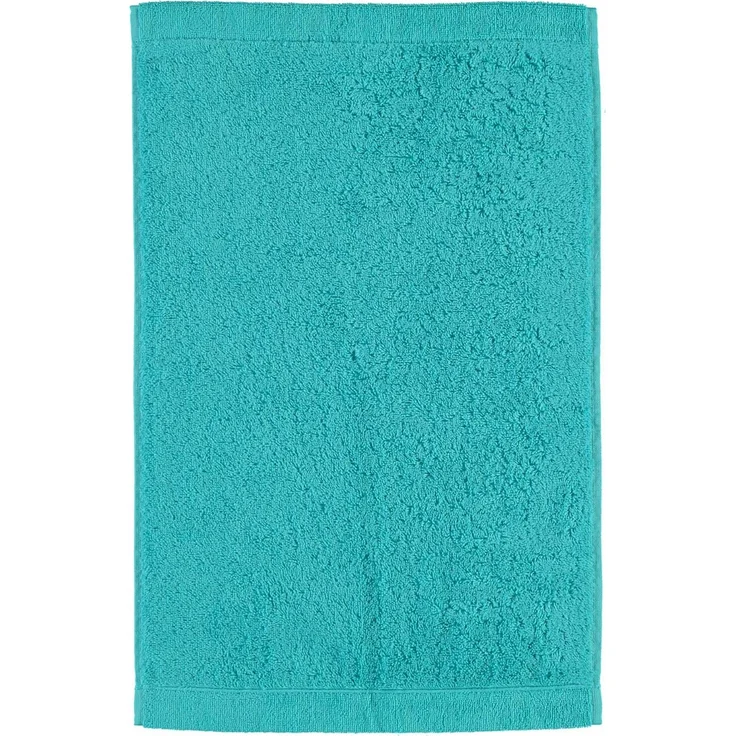 CAWÖ Gästetuch - Lifestyle, Walkfrottier, Baumwolle, einfarbig Türkis 30x50cm – Bild 2