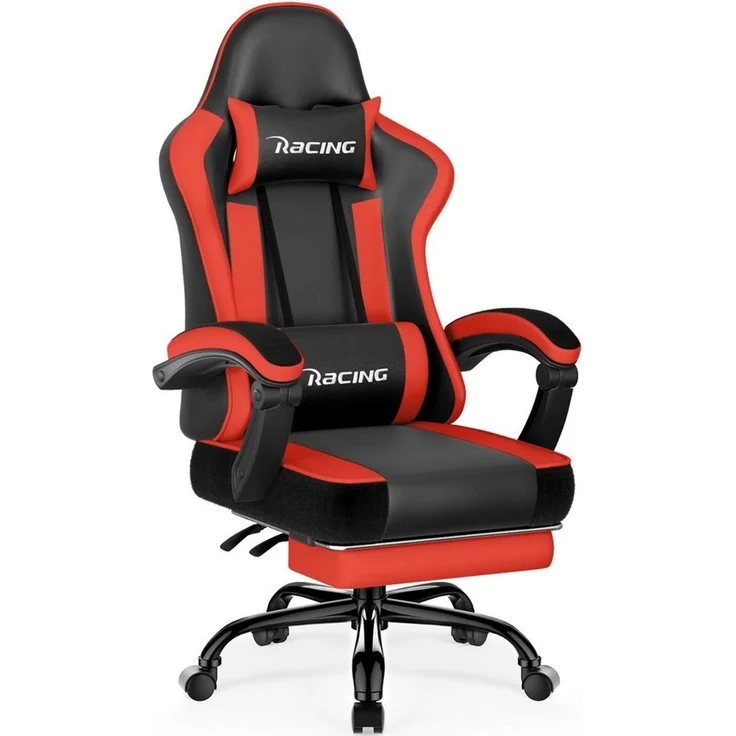 Hiazurm Gaming-Stuhl Gaming Stuhl Chair Gamer Sessel - Ergonomischer Gamer Stuhl (Tragkraft 150 Kg), Gamingstuhl mit Fußstütze Kopfstütze und Lordosenstütz PC Sessel – Bild 1