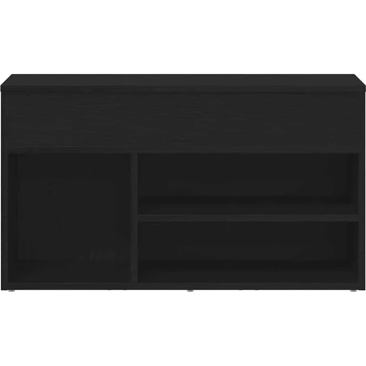 vidaXL Schuhbank Schwarz Eichen-Optik 80 x 30 x 45 cm Holzwerkstoff 862703 – Bild 6