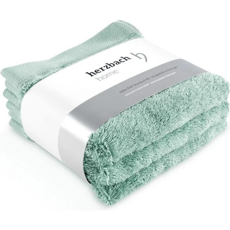 herzbach home Seiftuch Pura 30x30 cm, (3-St), 550g/m², Premium-Qualität, 100% Baumwolle, einfarbig – Bild 5