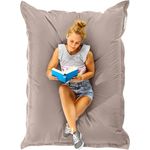 Green Bean® Outdoor Sitzsack, waschbar & wetterfest, Polyester-PVC-Stoff, Taupe, 120x160 cm, 270 Liter