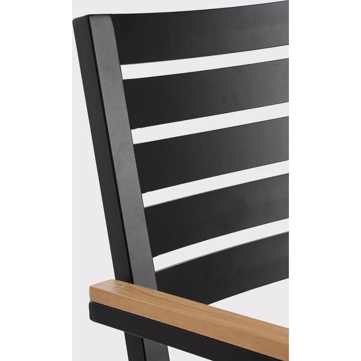 Gartenstuhl Anneh aus Aluminium, modern stapelbar, anthrazit, inkl. Kissen mit abnehmbarem Bezug – Bild 5