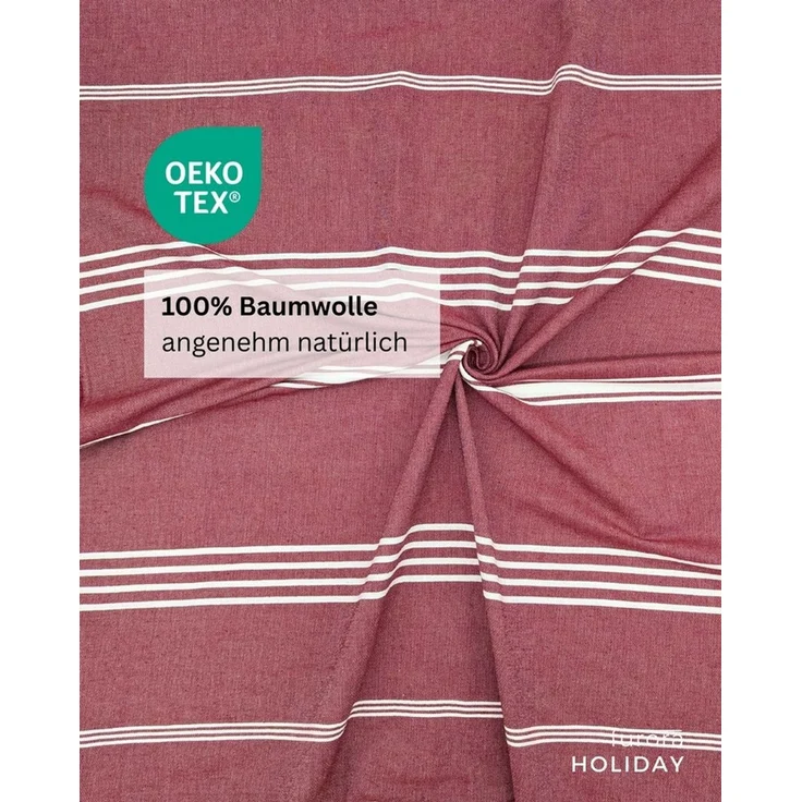 furora HOLIDAY Saunatuch Strandtuch Hamamtuch: groß 100x200 cm Saunatuch, Strandhandtuch dünn, Strandtuch Saunatuch aus 100% Baumwolle Strandtuch Set – Bild 2