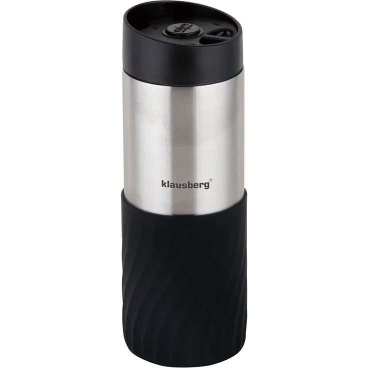 Klausberg Klausberg Thermobecher 400ml Edelstahl 18/8 schwarz KB7633