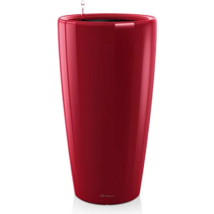 LECHUZA RONDO Premium 40, Pflanzgefäß mit Bewässerungssystem, scarlet rot hochglanz, 22 l Pflanzvolumen, Made in Germany – Bild 1