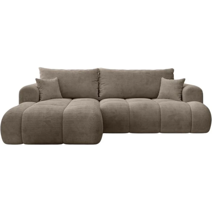thematys Ecksofa TREVIO 260 x 165 cm, mit Schlaffunktion, mit Bettkasten, Dunkel Beige (Poso 03), Ausrichtung links – Bild 6