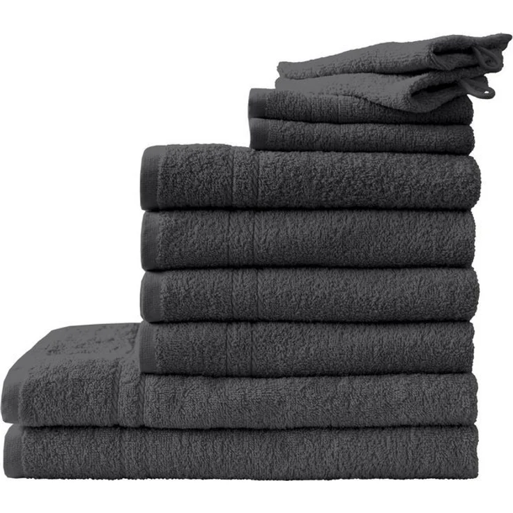 Dyckhoff Handtuch Set Kristall, Walkfrottee (Set, 10-St), mit feiner Bordüre – Bild 4