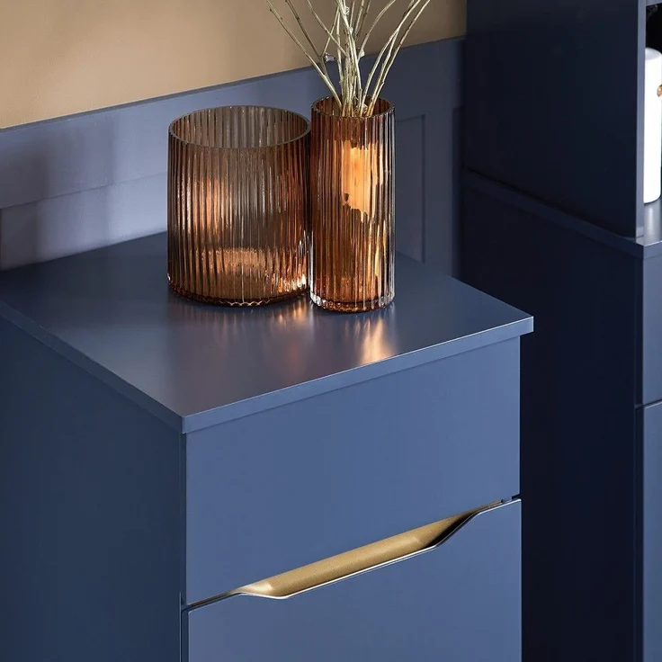 SoBuy BZR114-B Wäscheschrank, MDF, Lackiert, Dunkelblau, 40 x 96 x 40 cm – Bild 9