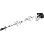 RÖSLE Premium-Drehspieß, Hochwertiger Grillspieß für RÖSLE BBQ-Stationen für VIDERO G4/G6 und MAGNUM G4, Traglast 10 kg, Edelstahl 18/10, Silberfarben/Schwarz