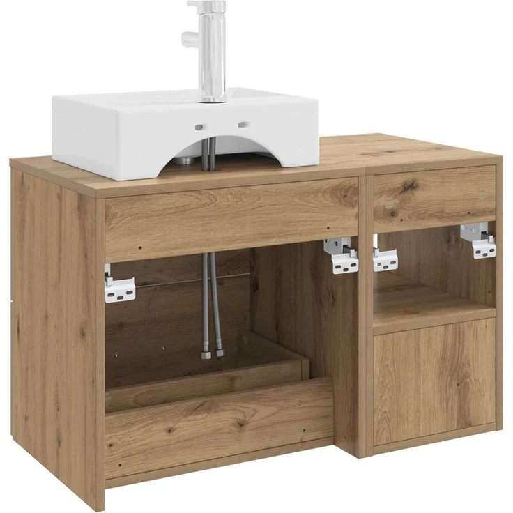 vidaXL Badezimmerschrank-Set 2 stk. Artisan-Eiche 79,5 x 41 x 79,5 cm 3403895 – Bild 6