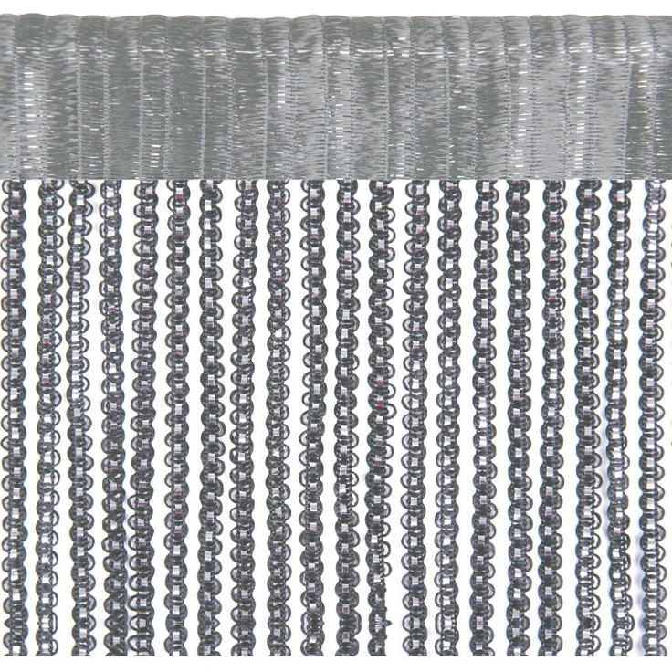 Arsvita Fadenvorhang Metallik-Optik mit Stangendurchzug, Türvorhang 140x250cm (Anthrazit) – Bild 4