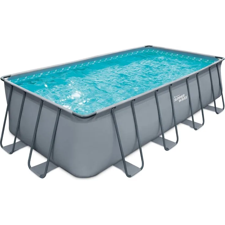 Summer Waves Elite Frame Pool | Aufstellpool, Anthrazit, 549 x 274 x 132 cm