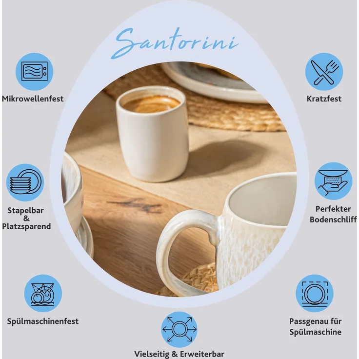 SÄNGER Espressobecher Set Santorini 4 teilig – Bild 1