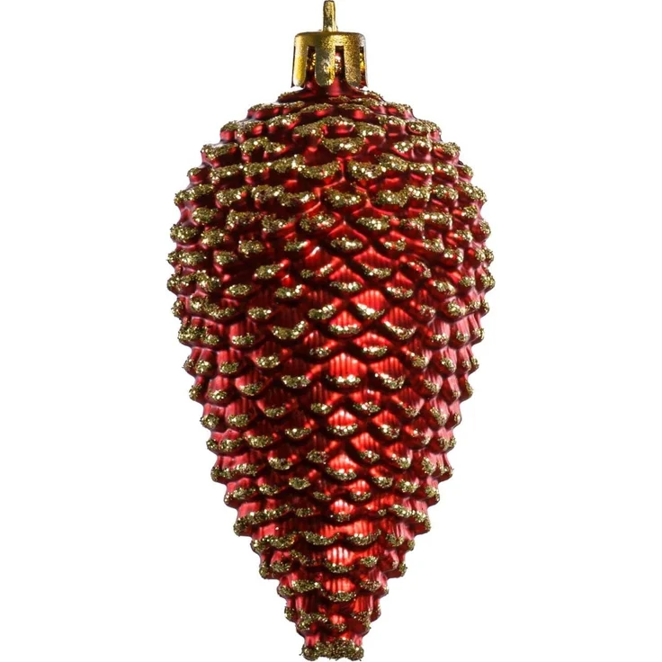TrendLine Zapfen 6 Zapfen in Gold Weihnachtsbaum Weihnachtsdekoration Deko – Bild 2