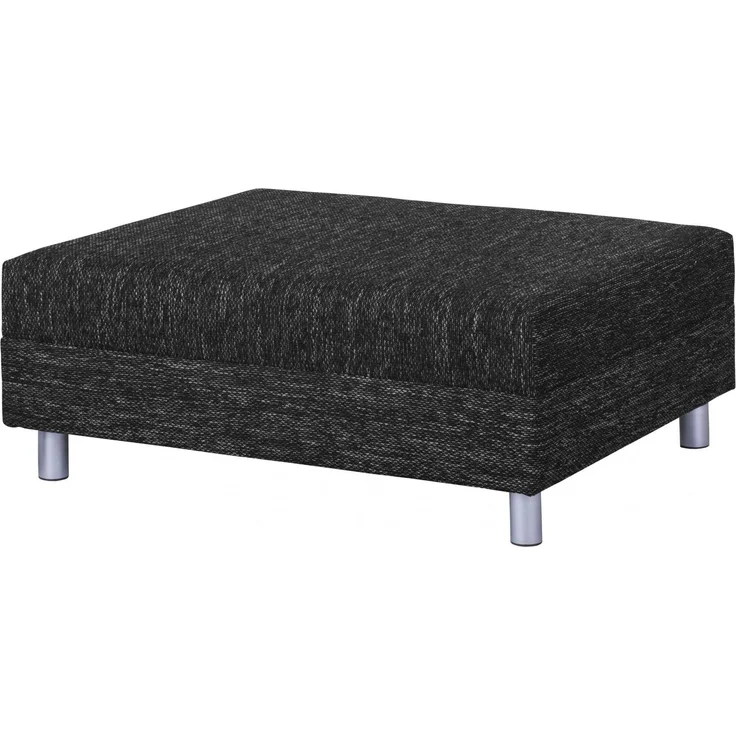 Wohnlandschaft Sofa Couch Ecksofa Eckcouch in Gewebestoff schwarz Minsk XXL – Bild 5