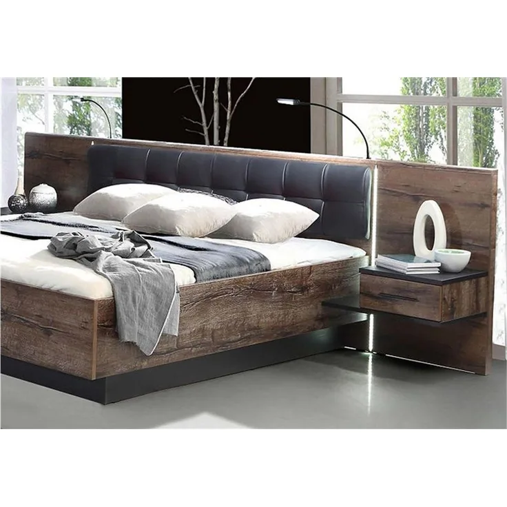 Forte Schlafzimmer-Set Schlafzimmerset 1 Bellevue Schwarzeiche und Schlammeiche