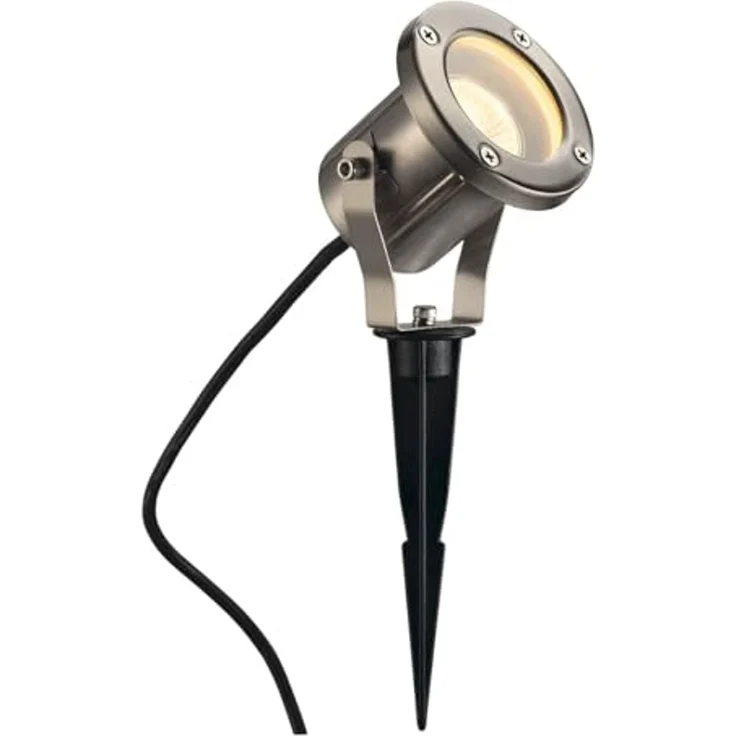 SLV NAUTILUS SPIKE EDELSTAHL, GU10, max. 35W, inkl. 1,5m Kabel und S - Stand-, Wand- und Deckenleuchten (Outdoor) – Bild 1