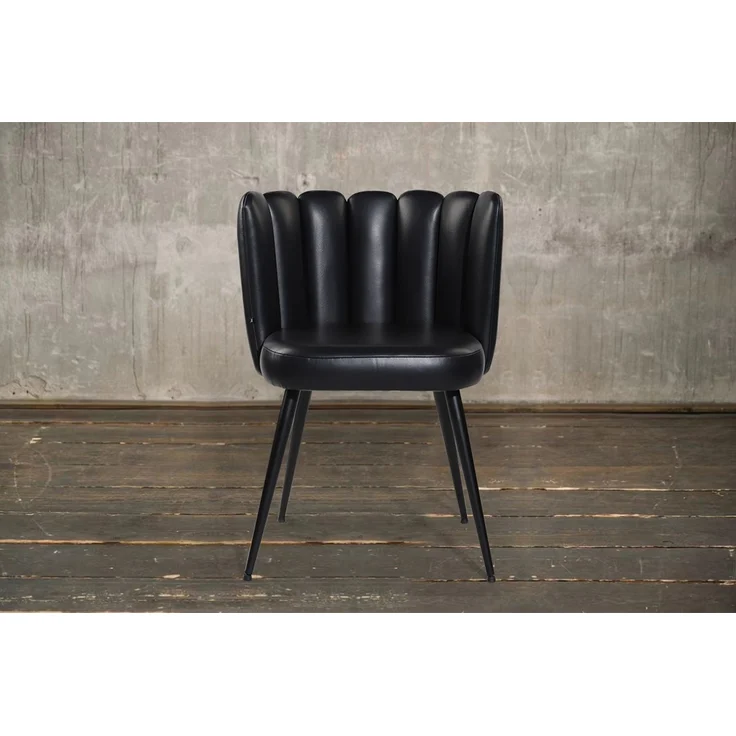 KAWOLA Stuhl JADA Esszimmerstuhl Leder schwarz 79 x 55 x 59 cm – Bild 2