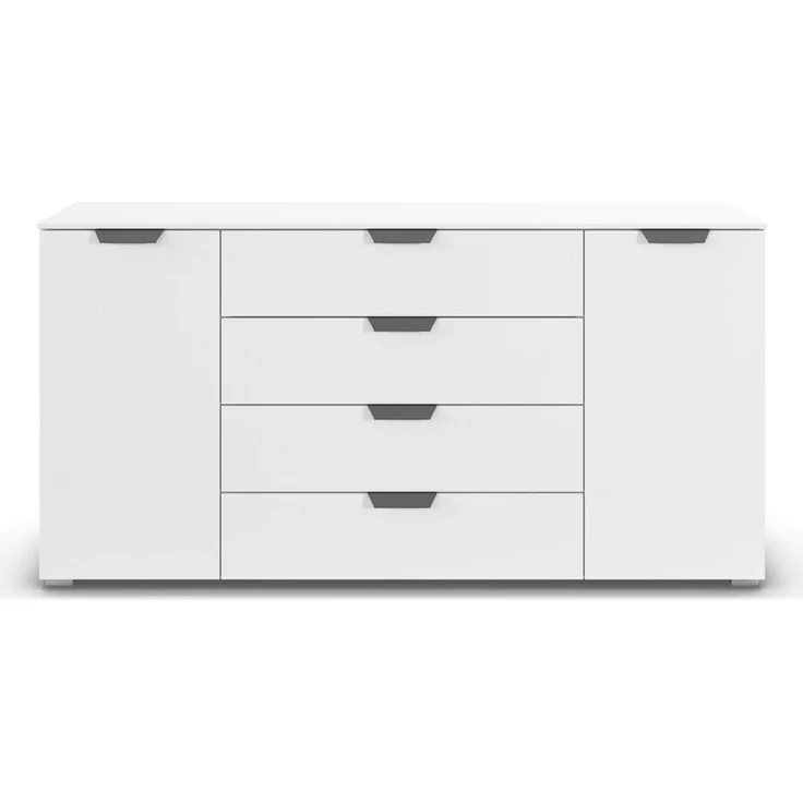 rauch Aditio Box, Kommode, 2-türig, 4 Schubladen, mit Softclose-Funktion, Farbe Weiß, BxHxT 160x81x43cm – Bild 2