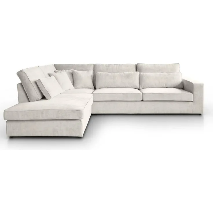 Beautysofa Ecksofa mit dekorativen Kissen PARMA, im modernes Design, klassische Polsterecke inklusive Wellenfedern