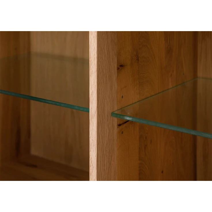 Vitrine Wildeiche 103x40x148 natur geölt VILLANDERS #102 – Bild 7