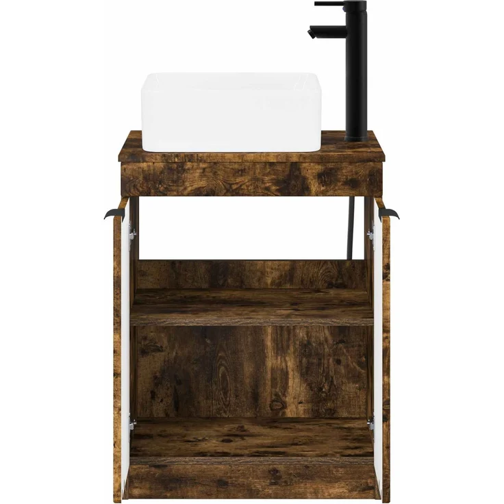 vidaXL Waschbeckenschrank Geräucherte Eiche 54 x 41 x 100 cm 3404227 – Bild 3