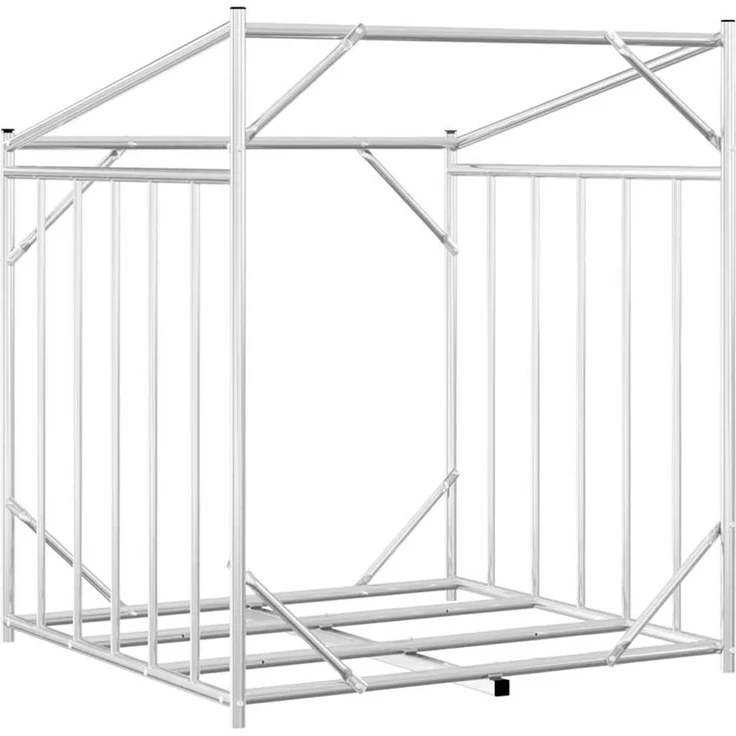vidaXL Brennholzregal mit Regenschutz 100,5x100,5x110,5 cm 4104939 – Bild 6