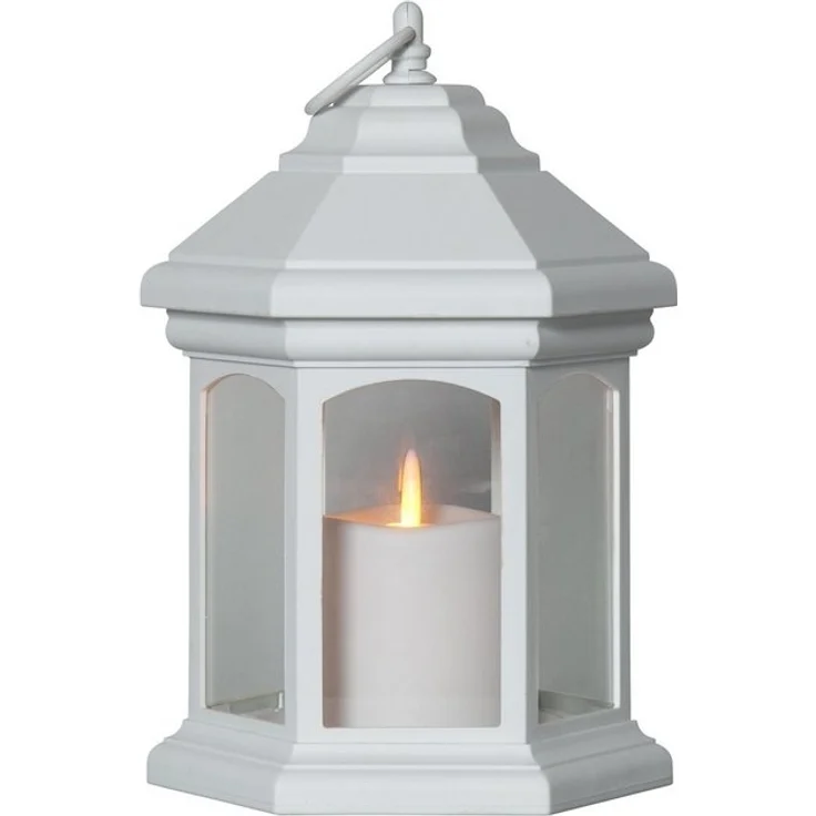 Batteriebetriebene LED Bodenlaterne Linta Timer outdoor weiß 26cm – Bild 4