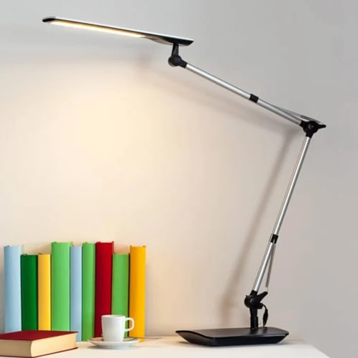 Lindby LED Tischlampe "Felipe", dimmbar, schwarz, für Arbeitszimmer & Büro mit modernem Design und Schalter – Bild 2
