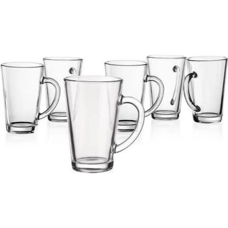 6 Milchkaffee Gläser 300ml Löffeln GRATIS Kaffeegläser Teegläser Latte Macchiato
