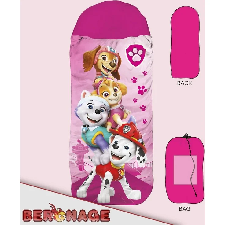 BERONAGE Kinderschlafsack Paw Patrol Kinder-Schlafsack Pink (1 tlg), 140 cm + 30 cm (Kapuze) x 70 cm – Bild 2