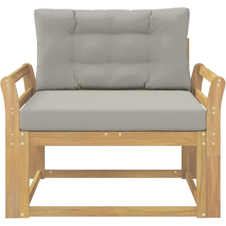 vidaXL Outdoor Mittelsofa Polyester Weiß 3439010 – Bild 3