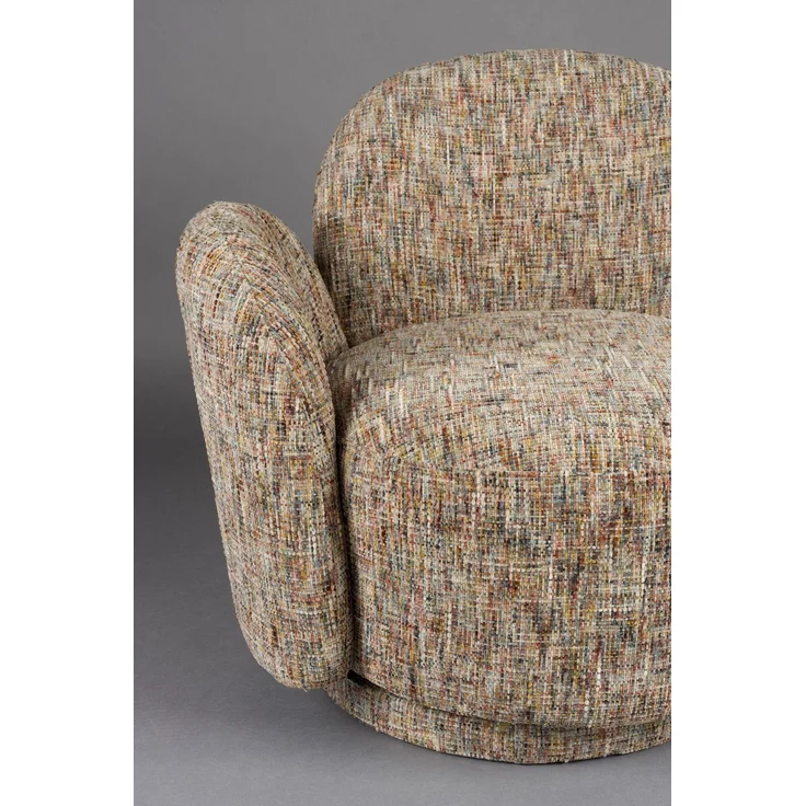 DutchBone Loungesessel Rose, drehbar mit Blütenform in Beige 76x74x76 cm – Bild 10