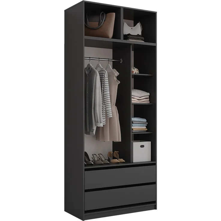 Kleiderschrank Elmo Anthrazit 50 x 40 cm 3er Set Vicco – Bild 6