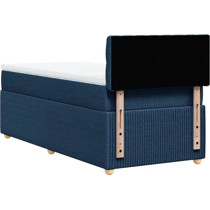 vidaXL Boxspringbett mit Matratze Blau 90x190 cm Stoff 3289624 – Bild 8