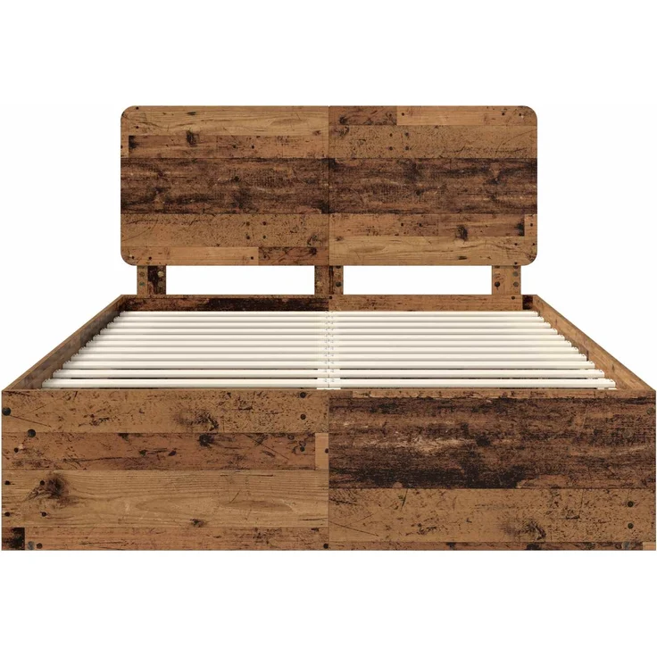 vidaXL Bettrahmen Altholz 150 x 200 cm Massives Kiefernholz 3412477 – Bild 6