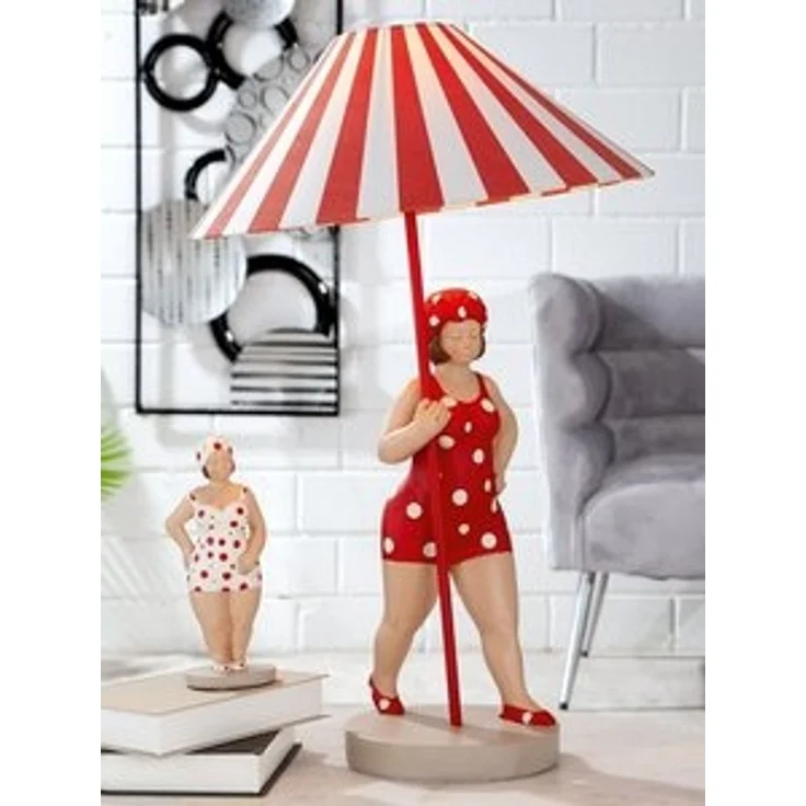 GILDE Tischleuchte GILDE Lampe Becky - rot - H. 60cm x D. 38,5cm – Bild 6