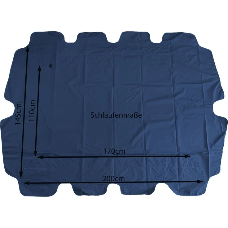 Hollywoodschaukel Dachbezug 200x145 cm Blau Wasserdicht | Universal Ersatzdach Gartenschaukel 3 Sitzer | UV 50 Schaukel Dach Ersatz Bezug – Bild 2