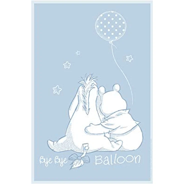 Komar Disney Wandbild Winnie Pooh Bye Bye Balloon, Kinderzimmer Kunstdruck, Größe 30x40cm, hochwertiger Druck, ohne Rahmen, WB058-30x40 – Bild 1