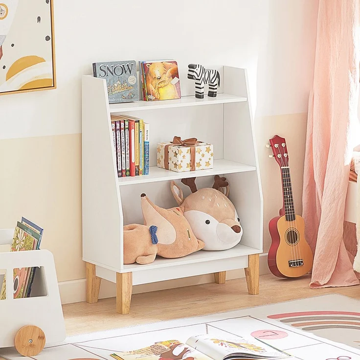 SoBuy KMB47-W Kinderregal, MDF, Lackiert, Weiß, 60 x 51 x 18 cm – Bild 2
