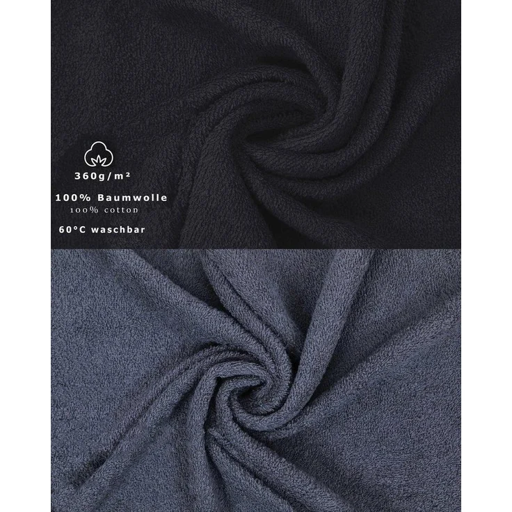 Betz Duschtücher Maxi 2 Stück XXL BERLIN Badetuch 100x150 cm dunkelgrau-graphit, 100% Baumwolle – Bild 3