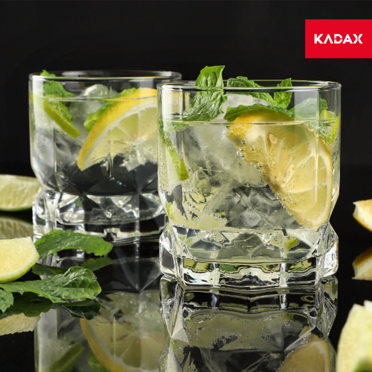 KADAX 6x Trinkgläser für Saftgetränke 325ml Glasset Literatki – Bild 8