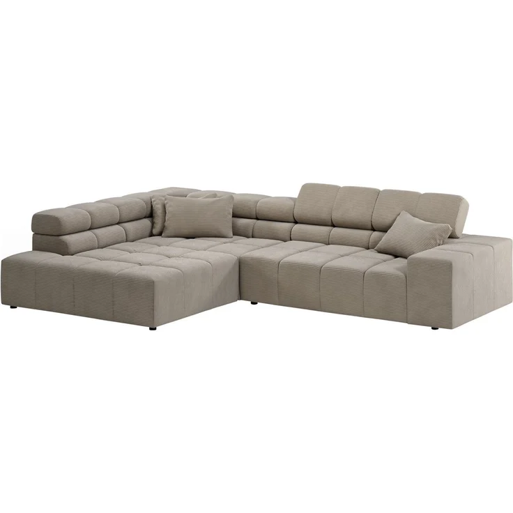 INOSIGN Ecksofa Ancona incl. Kopfteilverstellung, Zierkissen Breite 319cm, L-Form, wahlweise motorische Sitztiefenverstellung, auch in Cord + Easy Care – Bild 3
