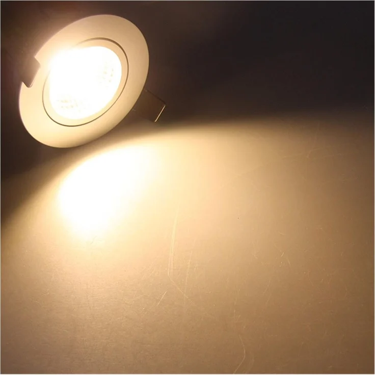 LED-Einbauleuchte "COB-7", 7W, 550lm3000K, 75°, Ø109xT47mm, Rahmen weiß – Bild 4