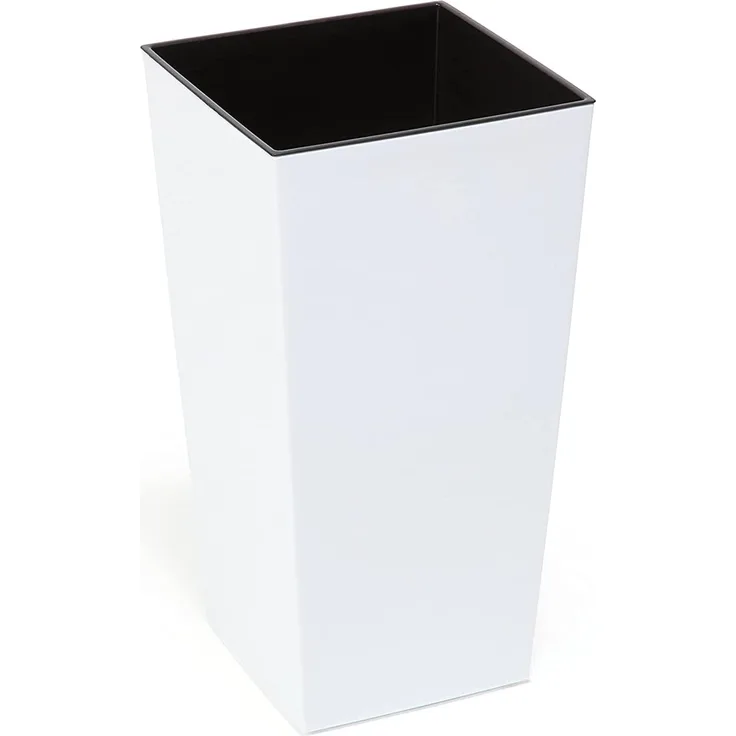 Lamela Blumentopf Finezja Dekostoff 30 x 30 x 57h cm weiß