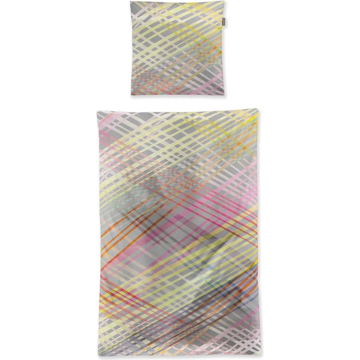Irisette Mako Satin Bettwäsche Wave 8593-90 Streifen Bunt Neon 135x200 – Bild 2