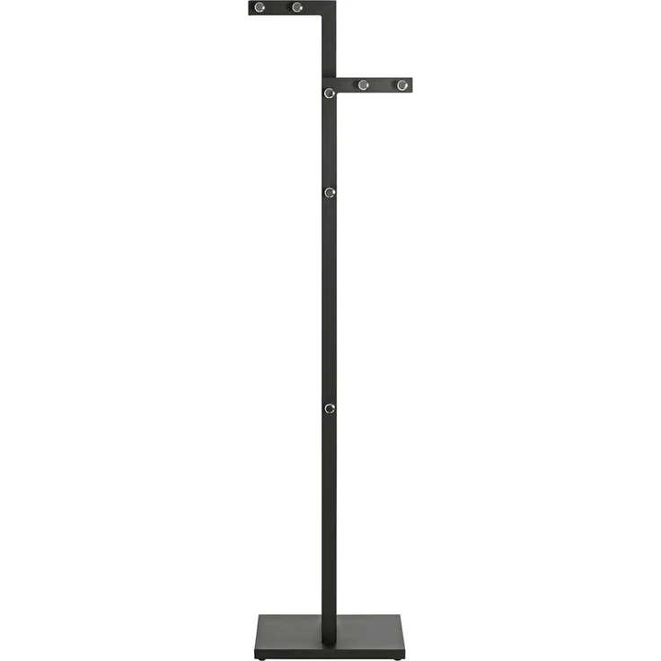 Garderobenständer >54554< in chrom, schwarz, Metall - 42x175x30cm (BxHxT) – Bild 4